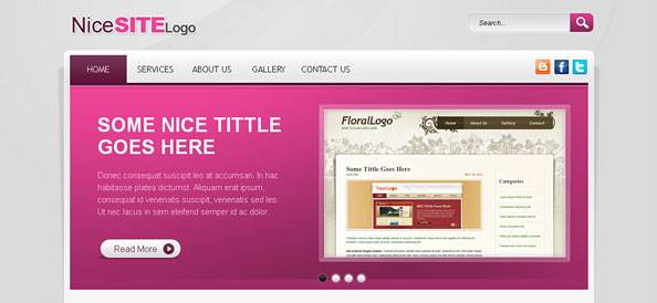 Pink Website CSS Template