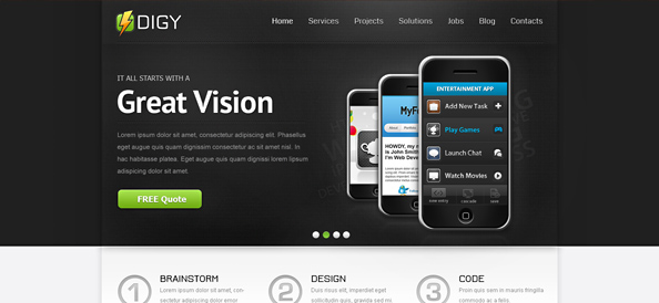 Free Responsive Template – Digy