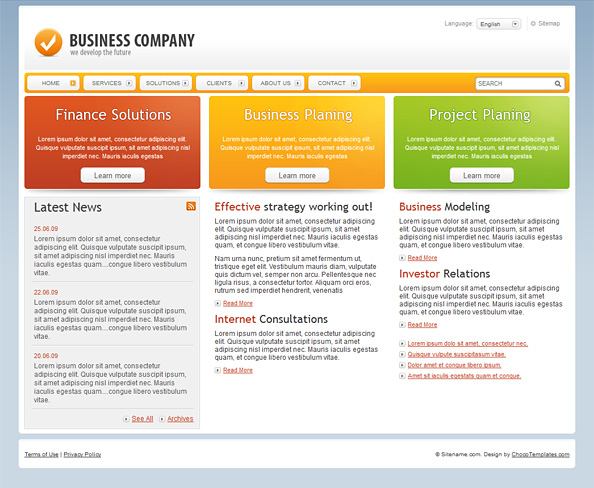 Business Website Template Preview Business Website Template Preview