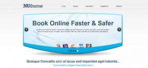 Website CSS Template in Blue Colors