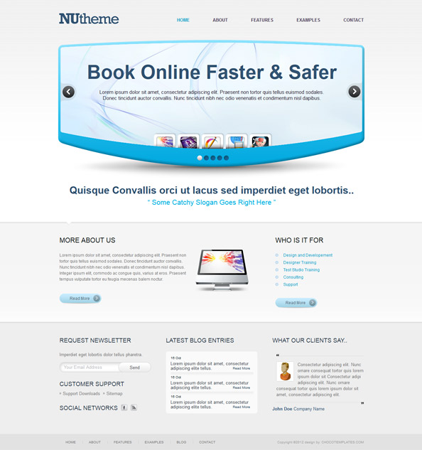 Website CSS Template in Blue Colors Preview Website CSS Template in Blue Colors Preview